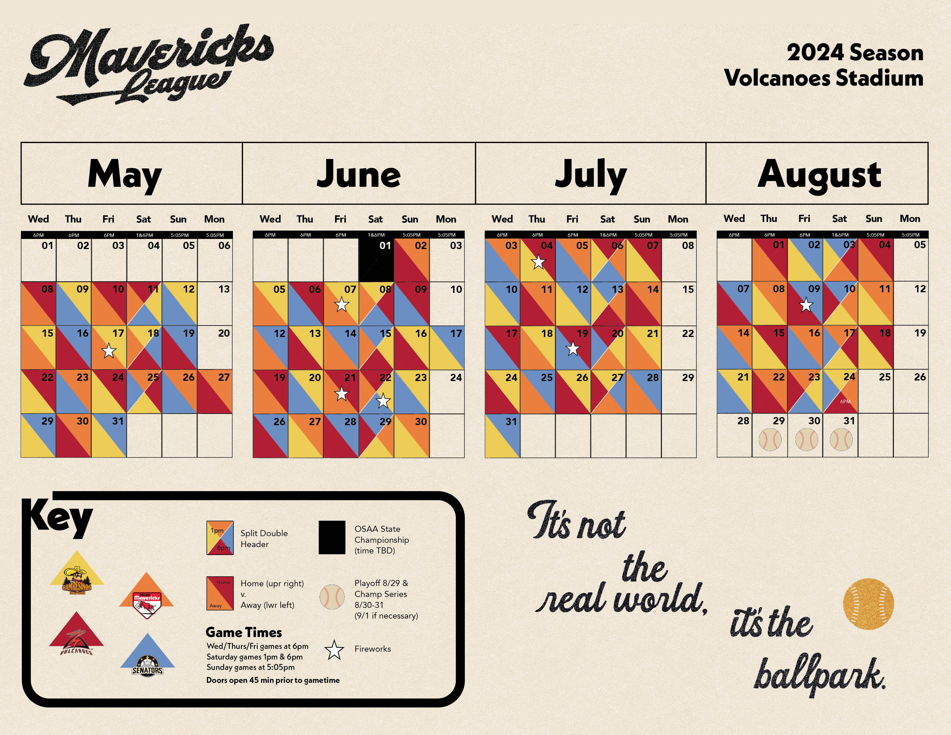 2024 Schedule – Mavericks Independent Baseball League
